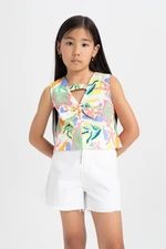 DEFACTO Girl's Patterned Sleeveless Blouse