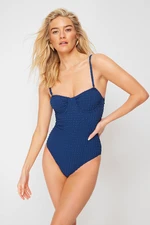 Trendyol Navy Blue Balcony Regular Swimsuit