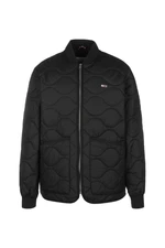 Tommy Jeans Bunda - TJM COLLEGIATE QUILTED BOMBER čierna