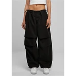 Women's cotton parachute pants black