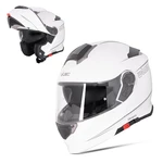 Výklopná přilba W-TEC Venero  Glossy White  S (55-56)