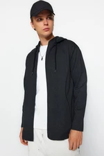 Trendyol Anthracite Zippered Hooded Sweatshirt/Cardigan