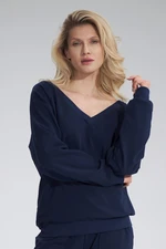 Figl Woman's Sweatshirt M799 Navy Blue