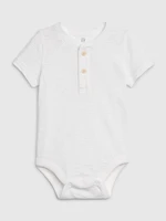 GAP Baby body henley short sleeve bodysuit Biela