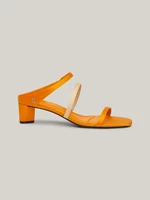 Oranžové dámské sandály na podpatku Tommy Hilfiger