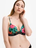 Black and green floral bikini top Guess