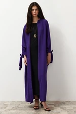 Trendyol Purple Comfortable Fit Woven Aerobin Long Cap & Ferace & Abaya