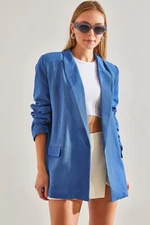 Bianco Lucci Women's Sleeve Detailed Blazer Jacket