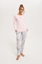 Aloe Women's Long Sleeves, Long Legs - Pink/Print