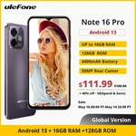 (2023 New)Ulefone Note 16 Pro 4G Global Version Smartphone 16GB RAM +128GB ROM Android 13 Phone 50MP 6.52 inch global version