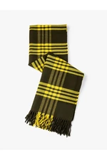 Koton Plaid Plaid Scarf, Soft Textured Tassels