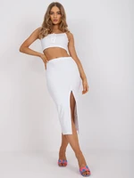 Basic white set in ribbed cotton RUE PARIS