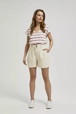 Women's linen shorts MOODO - light beige