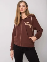 Dark brown zip-up sweatshirt