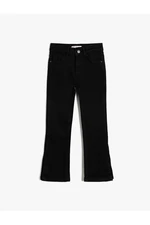 Koton Normal Waist Cotton Jeans with Slit Detail - Slim Jeans