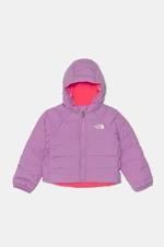 Dětská oboustranná bunda The North Face REVERSIBLE PERRITO HOODED JACKET fialová barva, NF0A88VJ1I81