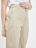 GAP Kalhoty girlfriend khaki high rise - Dámské