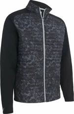 Callaway Abstract Camo Printed Mixed Media Full Zip Caviar S Bluza Dresowa