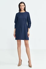 Nife Woman's Dress S262 Navy Blue