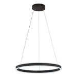 Czarna lampa wisząca LED ze zdalnym sterowaniem i ściemniaczem ø 60 cm Sirko – Fischer & Honsel