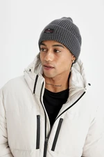 DEFACTO Men's Label Printed Knitted Beanie A5067AX24WN