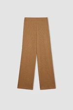 DEFACTO Trousers Traditional Flare Fit Straight Leg Ribbed Camisole