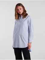 Light Blue Women's Striped Oversize Shirt Pieces Jiva - Women's