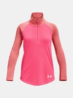 Under Armour T-Shirt UA Tech Graphic 1/2 Zip -PNK - Girls