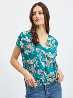 Orsay Petroleum Women's Floral Blouse - Women