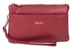 SEGALI Dámska kožená crossbody kabelka 8002 Port wine