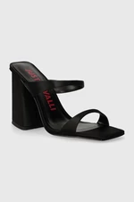 Pantofle Just Cavalli dámské, černá barva, na podpatku, 76RA3S40