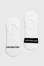 Ponožky Calvin Klein Jeans 2-pack pánské, bílá barva, 701227459