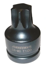 Zástrčné hlavice úderové Torx, 3/4", různé velikosti, délka 60 mm - JONNESWAY Profil: Torx, Velikost čtyřhranu: 3/4", Velikost: T100