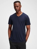 GAP Modré pánské tričko classic v t-shirt