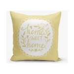 Żółta poszewka na poduszkę Minimalist Cushion Covers Home Sweet Home, 45x45 cm