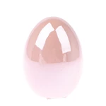 Różowe dekoracyjne jajko ceramiczne Dakls Easter Egg, wys. 8 cm