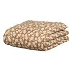 Brązowa/beżowa bawełniana narzuta na łóżko dwuosobowe 220x265 cm Foliage – BePureHome