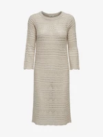 Beige women's knitted midi dress JDY Sun