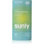 Attitude Sunly Sunscreen Stick minerální krém na opalování v tyčince SPF 30 Unscented 60 g