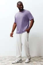 Trendyol Lilac Plus Size Regular/Normal Cut T-Shirt