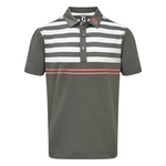 Footjoy Stretch Pique with Graphic Stripes Granite/White/Watermelon S Polo