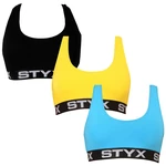 3PACK dámská podprsenka Styx sport vícebarevná