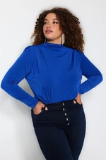 Trendyol Curve Sax With Padded Knitted Knitted Blouse