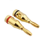 10pcs New Gold-Plated 4mm Banana Plug Banana Connector for Speaker Audio Amplifier Adapter Red/Black