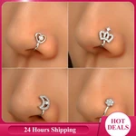 U-shaped Nose Ring Fashion Faux Body Piercing Jewelry Nose Clip Heart Star Clip Nose Ear Clip Non Piercing Clip On Nose Ring