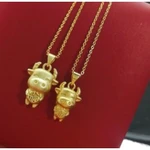 Dincior OX COW Zodiac Pendant Necklace Gold Metal New Year Gifts