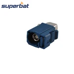 Superbat Fakra C Blue Female Crimp Right Angle RF Connector for GPS Telematics/Navigation MFD2 RNS2 RNS-E for RG316 RG174 LMR100