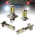 2PCS H4 H7 H1 H3 Car LED Front Fog Light 5630-33SMD 6000K White Light 1500lm Waterproof Auto Driving Lamp Bulbs Spotlight