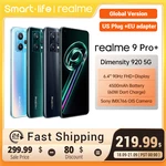 Global Version Realme 9 Pro Plus 5G Dimensity 920 Sony Imx766 Ois Camera 60w Superdart Amoled Display (US Plug+Adapter)