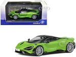 2020 McLaren 765 LT Lime Green Metallic and Black 1/43 Diecast Model Car by Solido